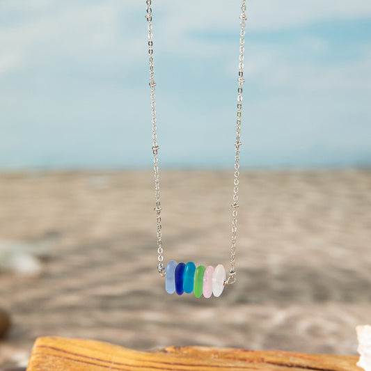 Soul Sister Sea Glass Rainbow Necklace