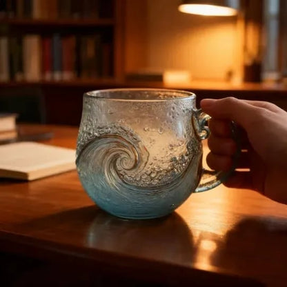 🎄Christmas Best Gifts🔥 Unique Handcrafted Sea Glass Ocean Wave Mug🎁