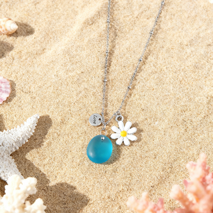 💯The most popular marine gift💝Coastal Reflections🎉——Healing Series of Sea Glass Pendant Necklaces💫