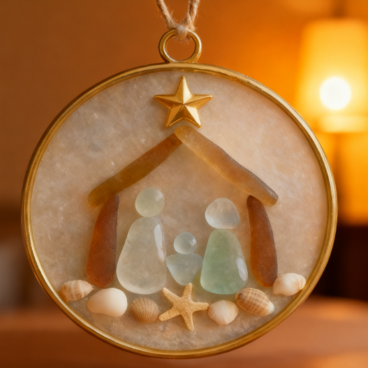 【NEW!】Coastal Nativity Ornament