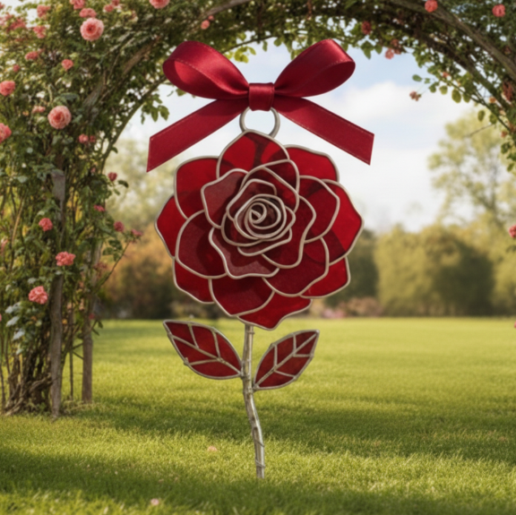 💐Hot Sale 50% Off--Eternal Blooms | Handcrafted Sea Glass Flower Sun Catchers