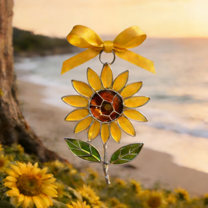 💐Hot Sale 50% Off--Eternal Blooms | Handcrafted Sea Glass Flower Sun Catchers