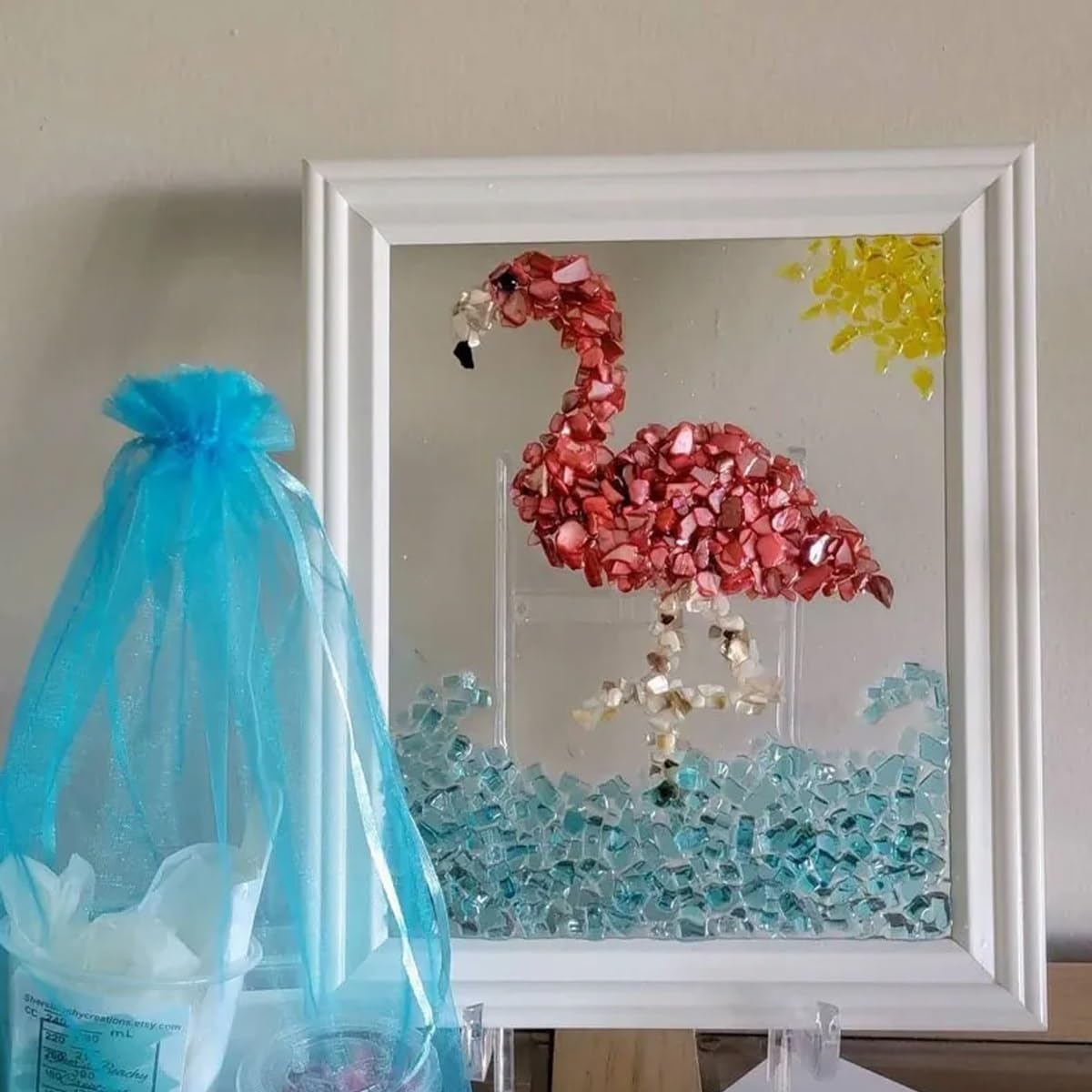 Sea Glass Art Kit for Adults - DIY Resin Beach Photo Frame, Home Decoration Kit (Sea Turtles)