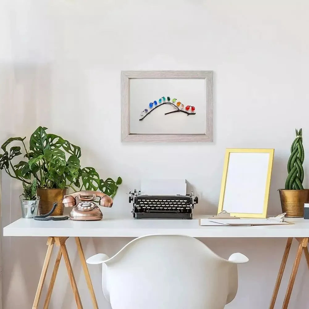 Sea Glass Rainbow Birds - A Truly Unique Handmade Artwork