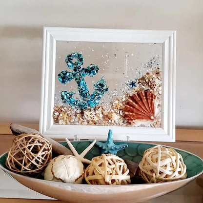 Sea Glass Art Kit for Adults - DIY Resin Beach Photo Frame, Home Decoration Kit (Sea Turtles)
