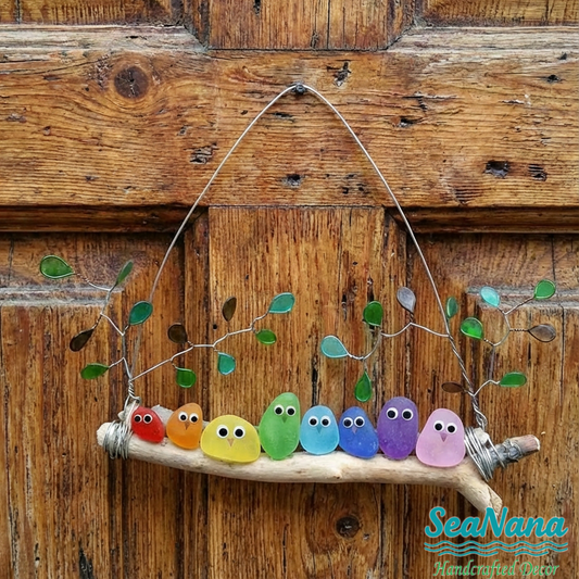 🌈Seaglass Rainbow Birds