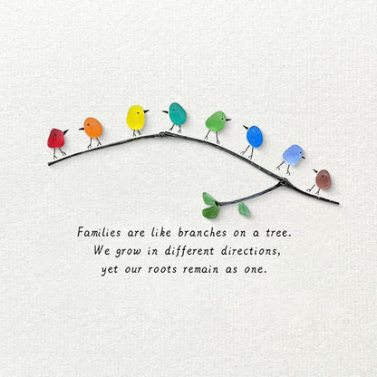 Sea Glass Rainbow Birds - A Truly Unique Handmade Artwork