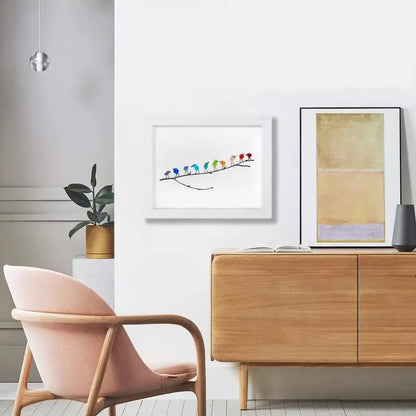 Sea Glass Rainbow Birds - A Truly Unique Handmade Artwork